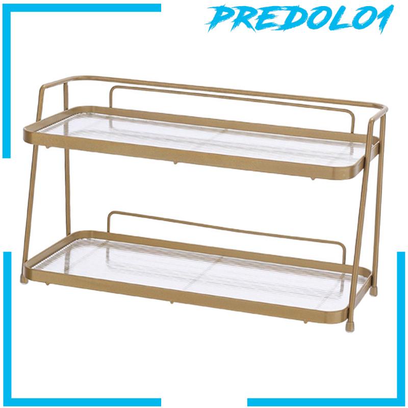 [Predolo1] Rak Penyimpanan 2tingkat Standing Storage Rak Tempat Dresser Botol Bumbu Makeup