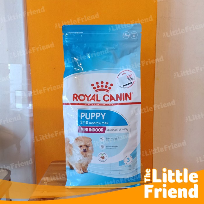 Royal Canin Mini Indoor Puppy Dog Food 1.5 kg - Makanan Anak Anjing