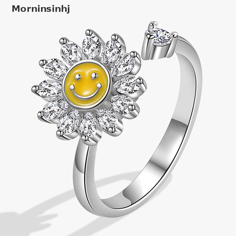 Mornin Fashion Adjustable Smiley Face Cincin Gadis Wanita Perhiasan Cincin Terbuka Aksesoris Pesta Pernikahan id