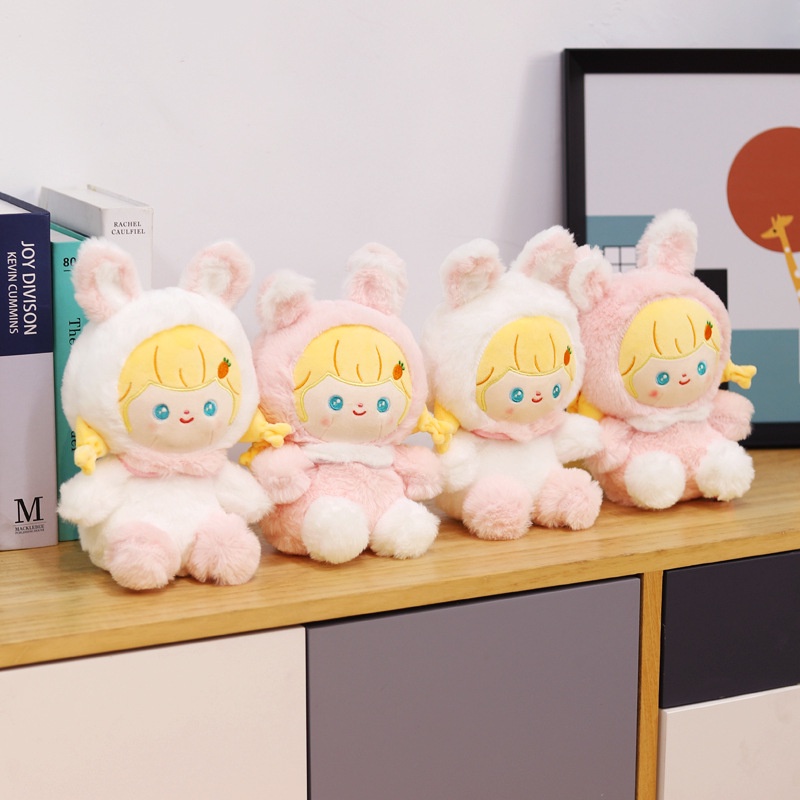 Mainan Plush Anak Perempuan Kelinci Boneka Katun Pp Menggemaskan Untuk Anak-Anak 25cm