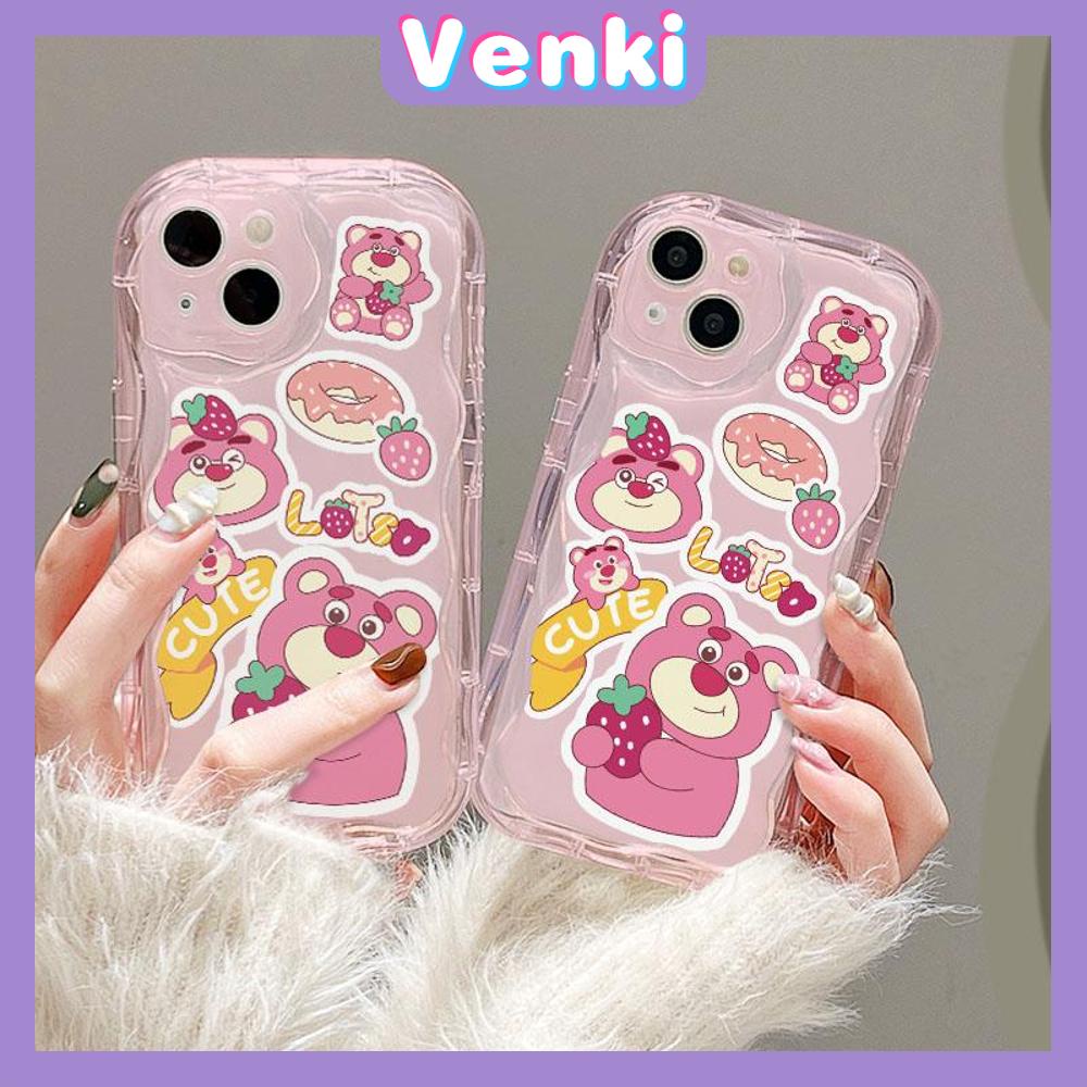 VENKI - For iPhone 11 iPhone Case 3D Curved Edge Wave Clear Case TPU Airbag Shockproof Camera Cover Cute Cartoon Compatible with iPhone 14 13 Pro max 12 Pro Max xr xs max 7 Plus 8