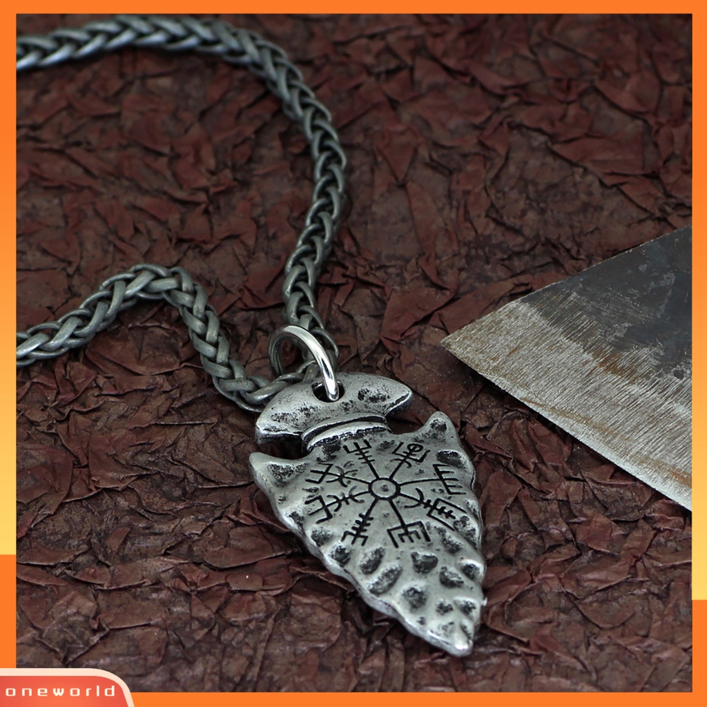 [EONE] Charm Kalung Desain Kompas Memutar Rantai Electroplating Anti Karat Liontin Leher Dekorasi Tahan Lama Gaya Vintage Sweater Liontin Kalung Aksesori Pakaian