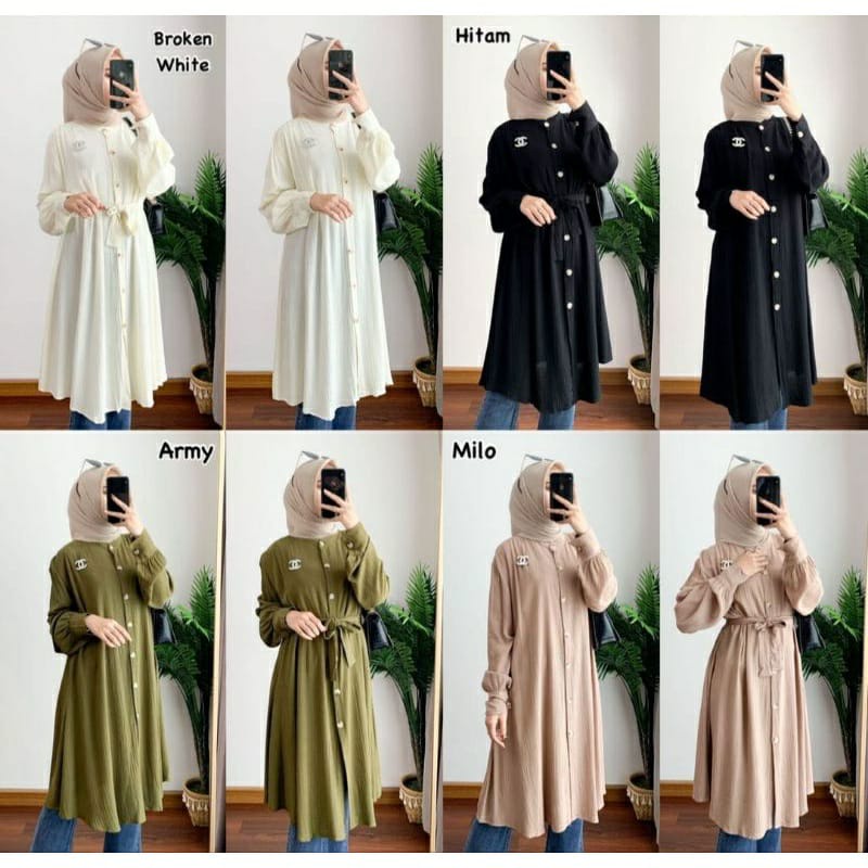 Tunik Amanda Terbaru Bahan Crincle