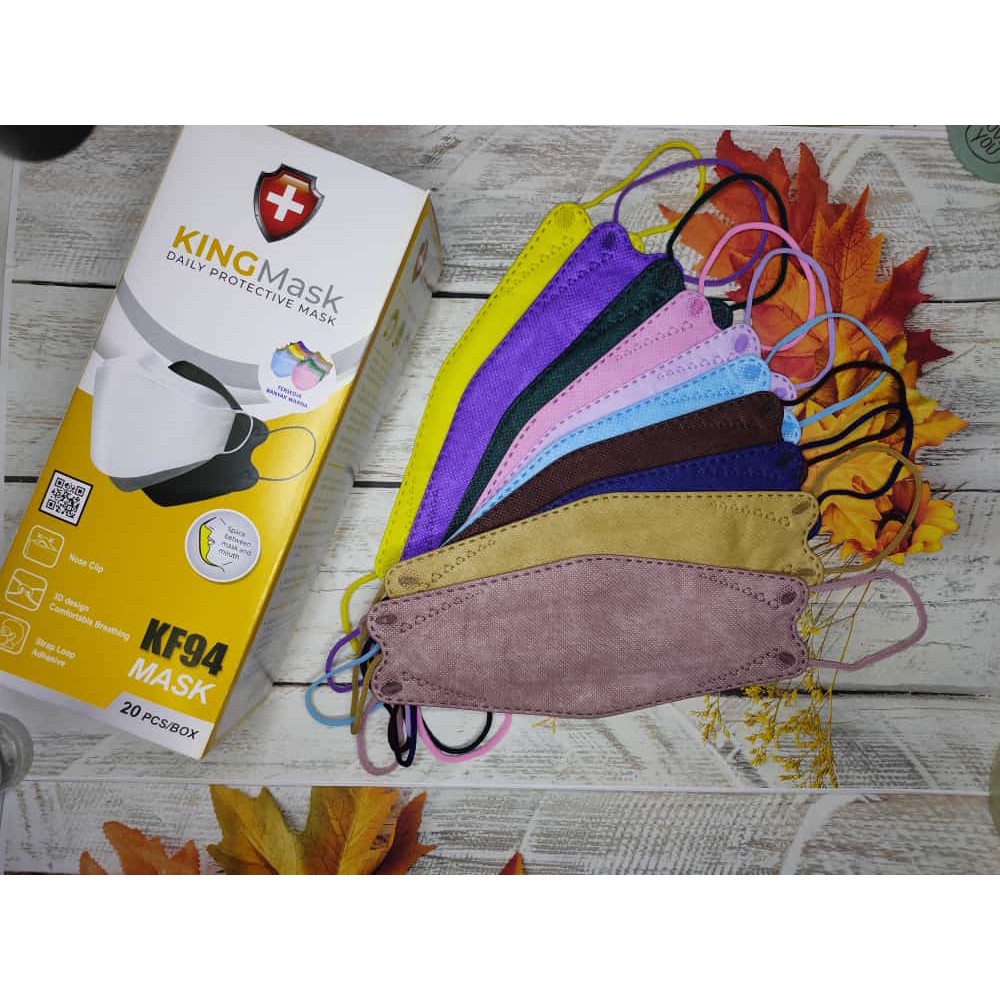 GLB - Masker KF94 KING MASK / KINGMASK 4PLY Model Evo Premium Mask 1 Box 20pcs