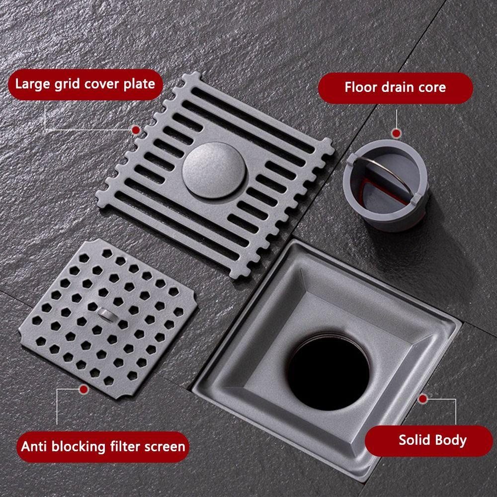 Populer Shower Floor Drain Stainless steel Pencegah Arus Balik Sikat Saringan Rambut Limbah Floor Drain