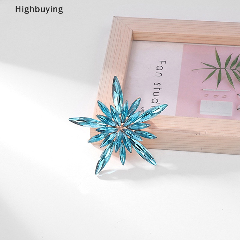 Hbid Fashion Bros Snowflake Bintang Kristal Warna-Warni Untuk Pakaian Wanita Aksesoris Perhiasan Pesta Glory