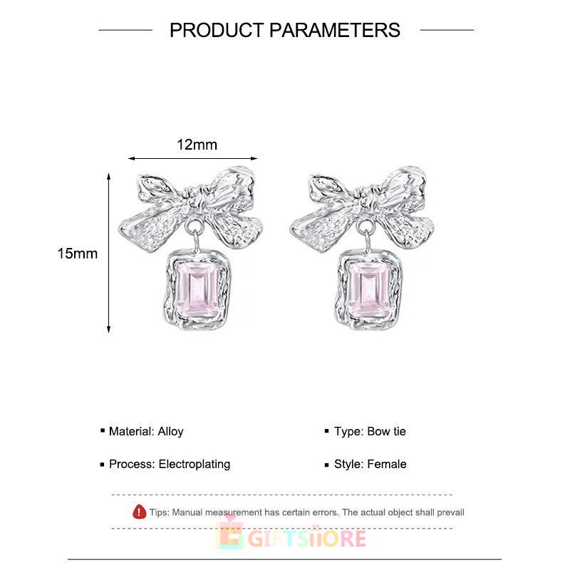 ✨COD Anting Dasi Kupu-kupu Berlian Zircon Bow Stud Anting Fashion Korea Gaya Untuk Wanita-GS