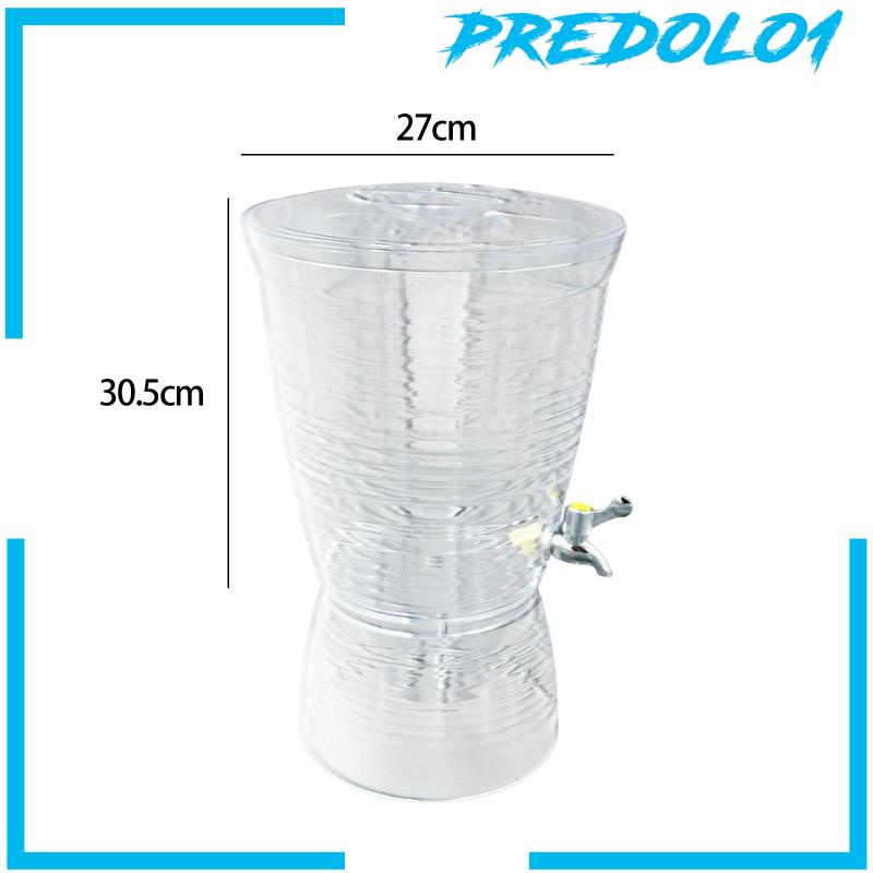 [Predolo1] Dispenser Minuman Dengan Kran Stainless Steel 10L with Cover Jug Kettle Bucket
