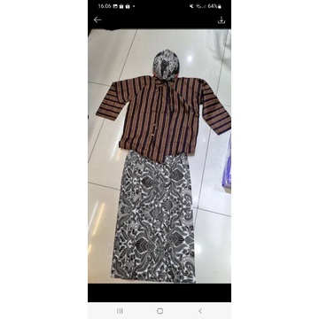 Lurik baju/ surjan  lurik anak set