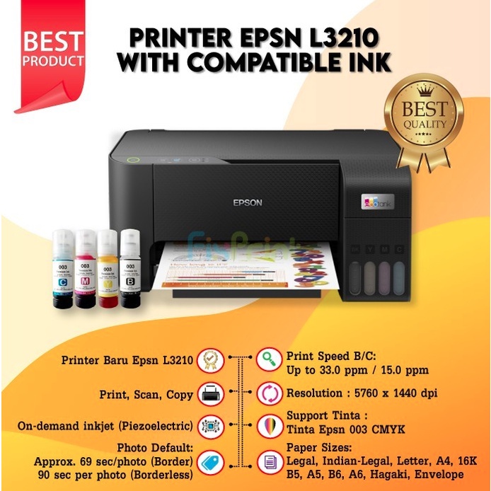 Printer Epson L3110 L 3110 L-3110  EcoTank Print Scan Copy Pengganti L3110Print Scan Copy All In One Multifungsi Epson Original AIO