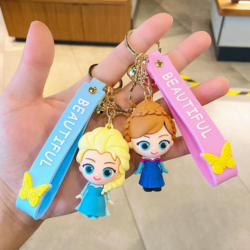 Hadiah Ulang Tahun Anak Perempuan 3D Lucu Kartun Anime Frozen Princess Universal Pendant Keychain Mobil Rumah Gantungan Kunci Untuk Tas Ransel Untuk Airpods Inpods 1 2 3 PRO 4 6 12 I12 i13 Pro4 pro6 Case