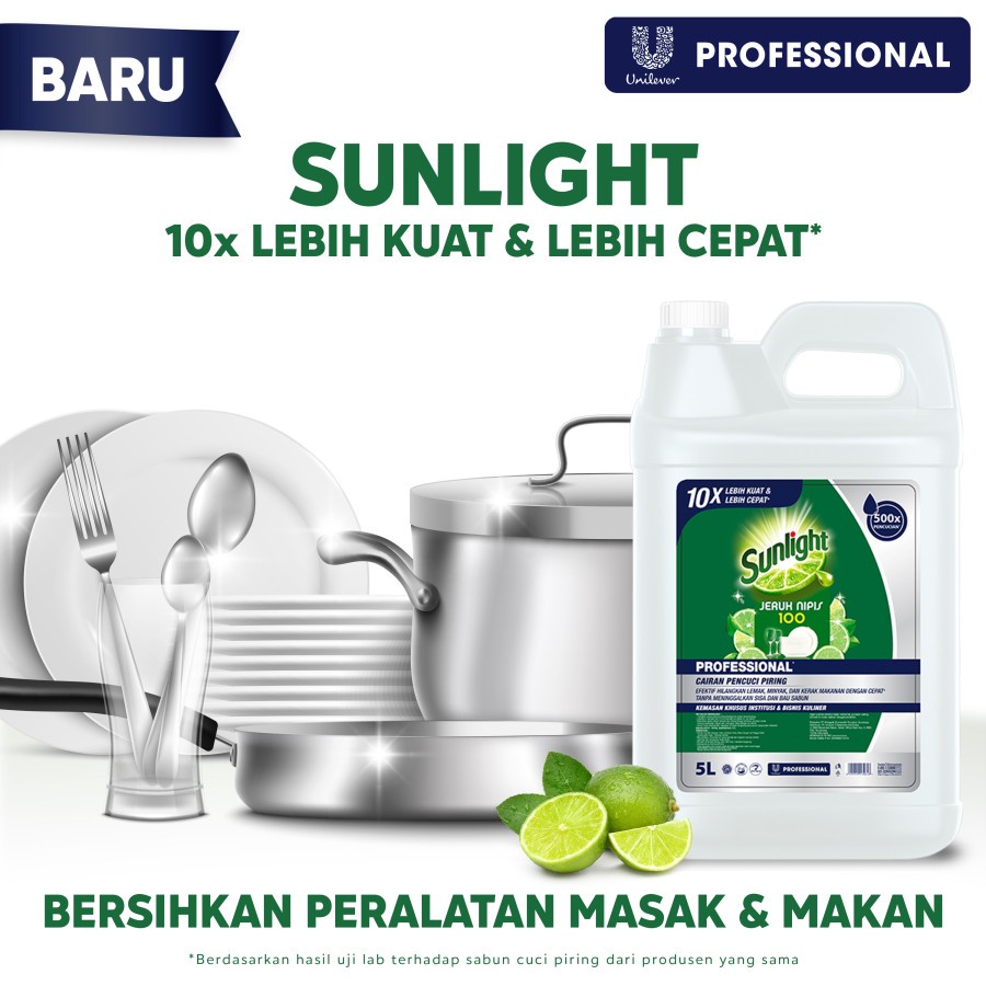 Sunlight Professional Lime Sabun Cuci Piring 5 Liter 5L