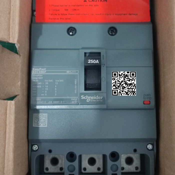MCCB Schneider EZC250F 250a 225a 200a 160a 125a easypact nfb 18kA - 200A