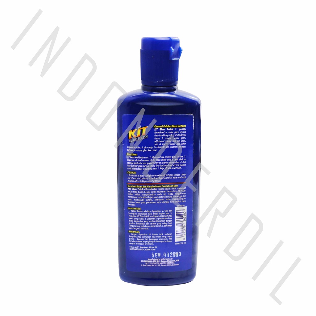 Glass Polish Merk Kit Remove Water Spots Glass To Crystal Clear Pengkilap Pembersih Penghilang Noda Baret Halus Kaca Mobil Motor Jamur Hujan 170 ml