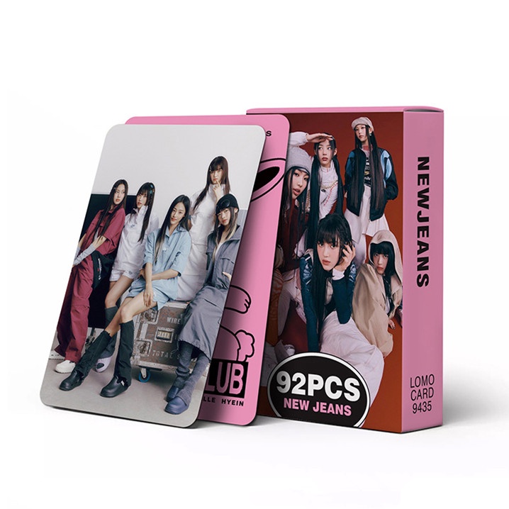 92pcs /box NJ BUNNIES CLUB Stiker Photocards Lomo Card NJ Kpop Postcards Pasta