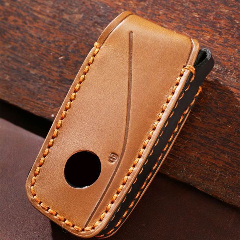 Leather Car Key Case Bag Holder Untuk BMW Ix X7 I7 XM 2023kunci Cover Gantungan Kunci Aksesoris Mobil Car-Styling Holder Shell Keychain