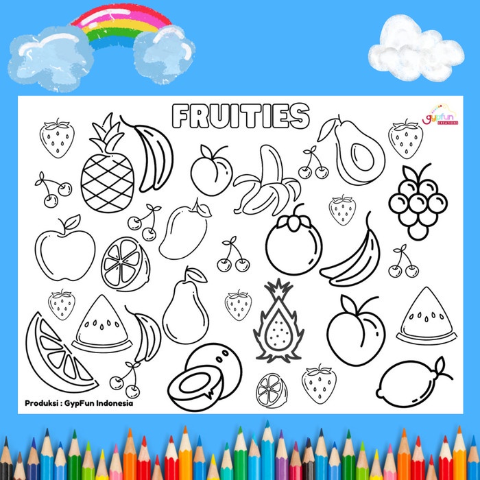 

Poster Mewarnai Menggambar Ukuran Jumbo Giant Drawing Sheet Gypfun - The Jungle, Sheet Only