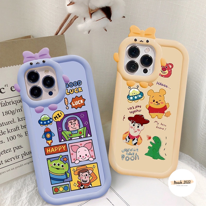 Cute Crayon Shin-chan 3D Ikatan Simpul Monster Case Untuk Redmi 9A A1 10 10A 9C 9T A1+10C 9catatan 10s 10 Pro 11 9 11s 811 Pro+POCO M3 X3 Pro NFC Mi 11 Lite Winnie Toy Cerita Soft Cover