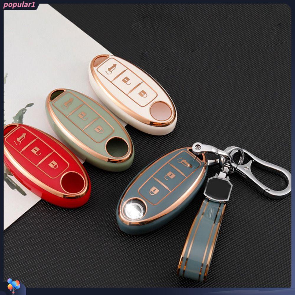 Populer Remote Key Case Soft TPU Aksesoris Mobil Pelindung Key Fob Cover Untuk Nissan