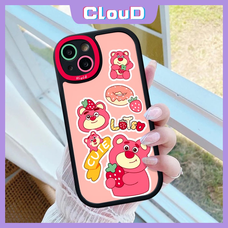 Kartun Strawberry Bear Manyo Casing Ponsel Untuk Infinix Smart6 5 Hot 10s 11s 10T 11 10 Lite Infinix Note8 Hot 10s 11 10T 11s 10 9play Cute Toy Story Lembut Tpu Penutup Belakang