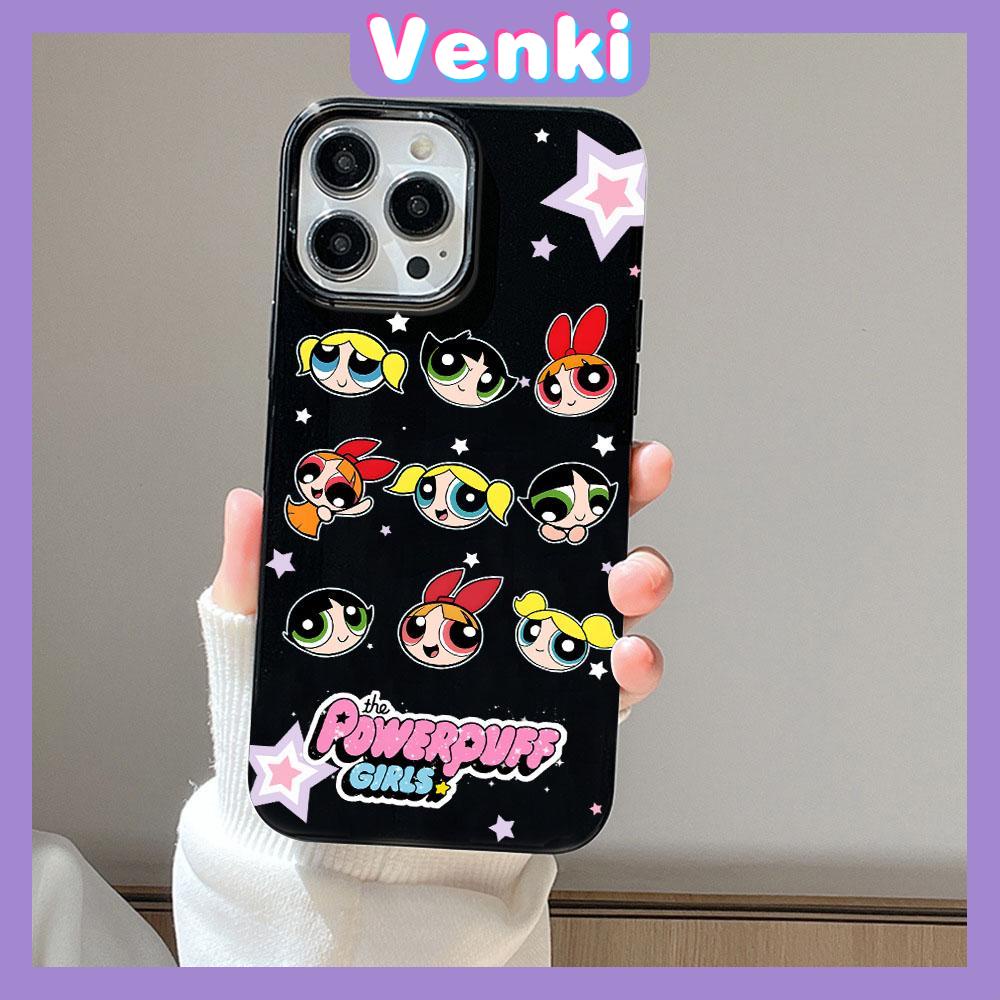 VENKI - For iPhone 11 iPhone Case Black Glossy TPU Soft Case Shockproof Protection Camera Cute Cartoon Character Avatar Compatible with iPhone 14 13 Pro max 12 Pro Max xr xs max 7