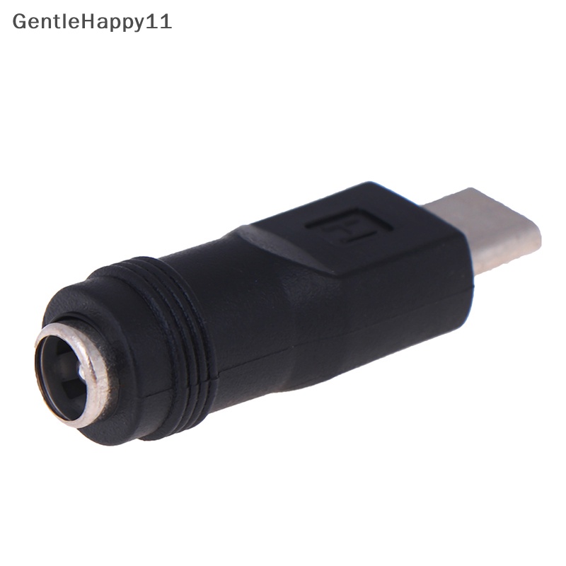 Gentlehappy 1pcs 5.5 * 2.1mm Female jack Ke Type-C 3.1 Male Plug 90.180derajat DC Adapter id