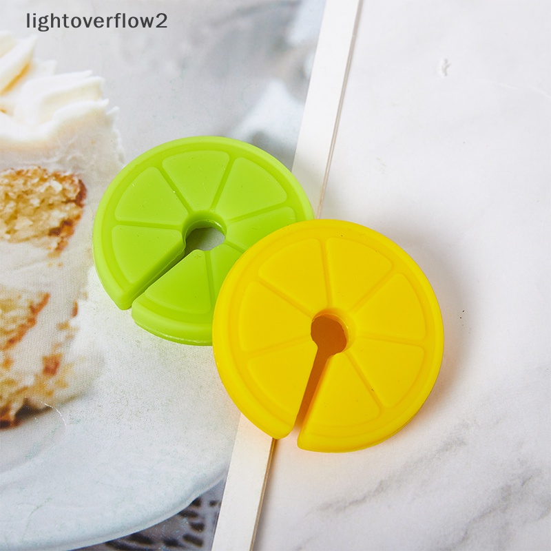 [lightoverflow2] Klip Panci Bentuk Lemon Silikon Food Grade Kreatif Alat Dapur Gadget Anti-Overflow Stoppers Penutup Panci Pengangkat Holder [ID]