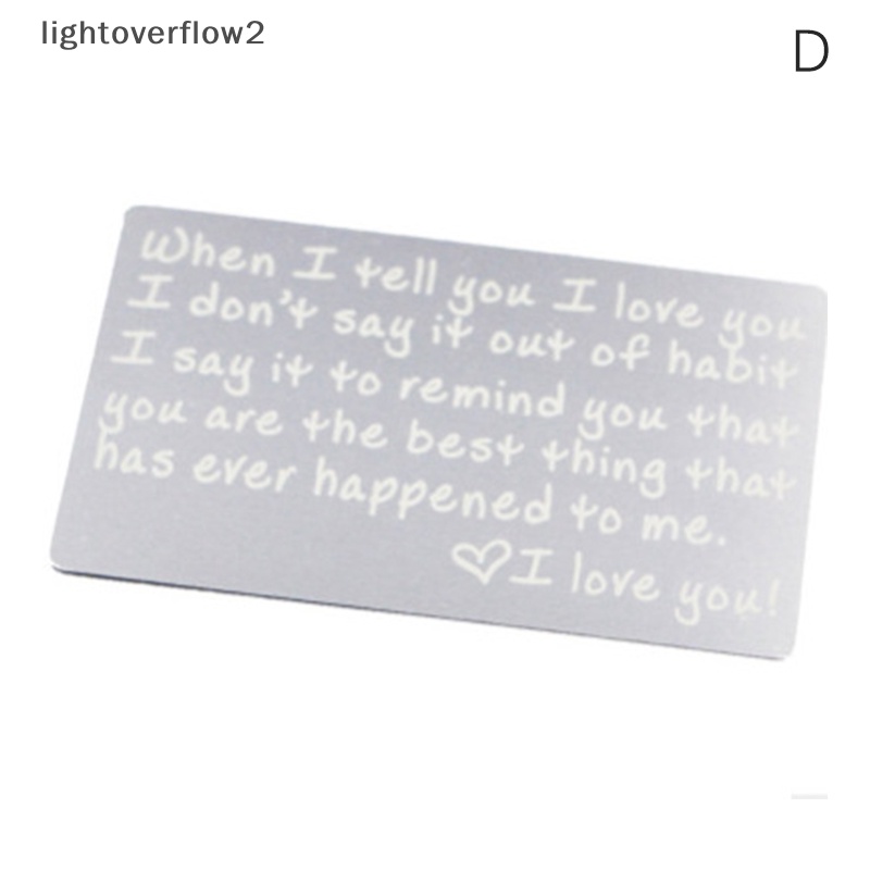 [lightoverflow2] Dompet Fashion Insert Kartu Stainless Steel Untuk Pria Suami Dari Istri Pacar Pacar Hadiah Ulang Tahun Untuk Pengantin Pria Wanita Dia [ID]