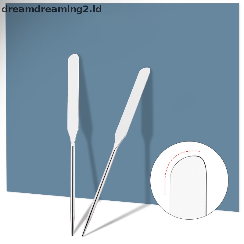 (drea) Spatula Toner Makeup Stainless Steel Mixing Stick Foundation Alat Pencampur Krim//