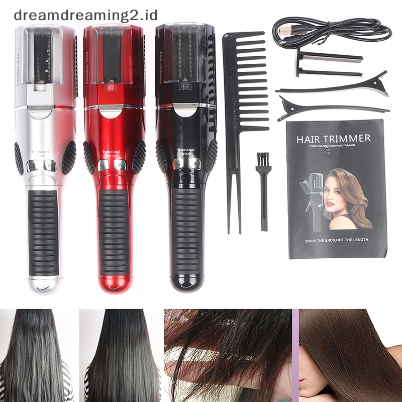 (drea) Split Ends Hair Trimmer Styling Tool Pemotong Rambut Shaper Cukur Rambut Dengan Sisir//