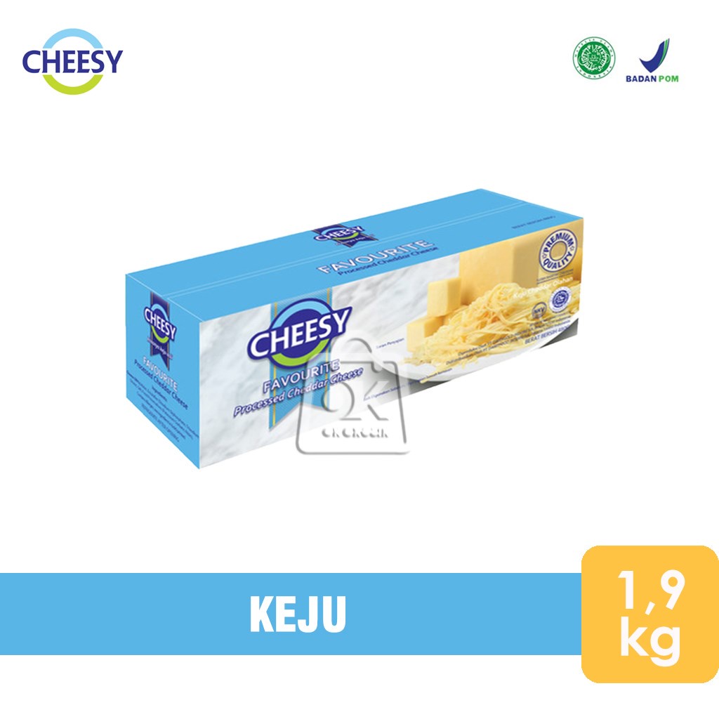 

Cheesy Favorite BIRU Cheddar Cheese / Keju Cheesy Parut (1,9 Kg)