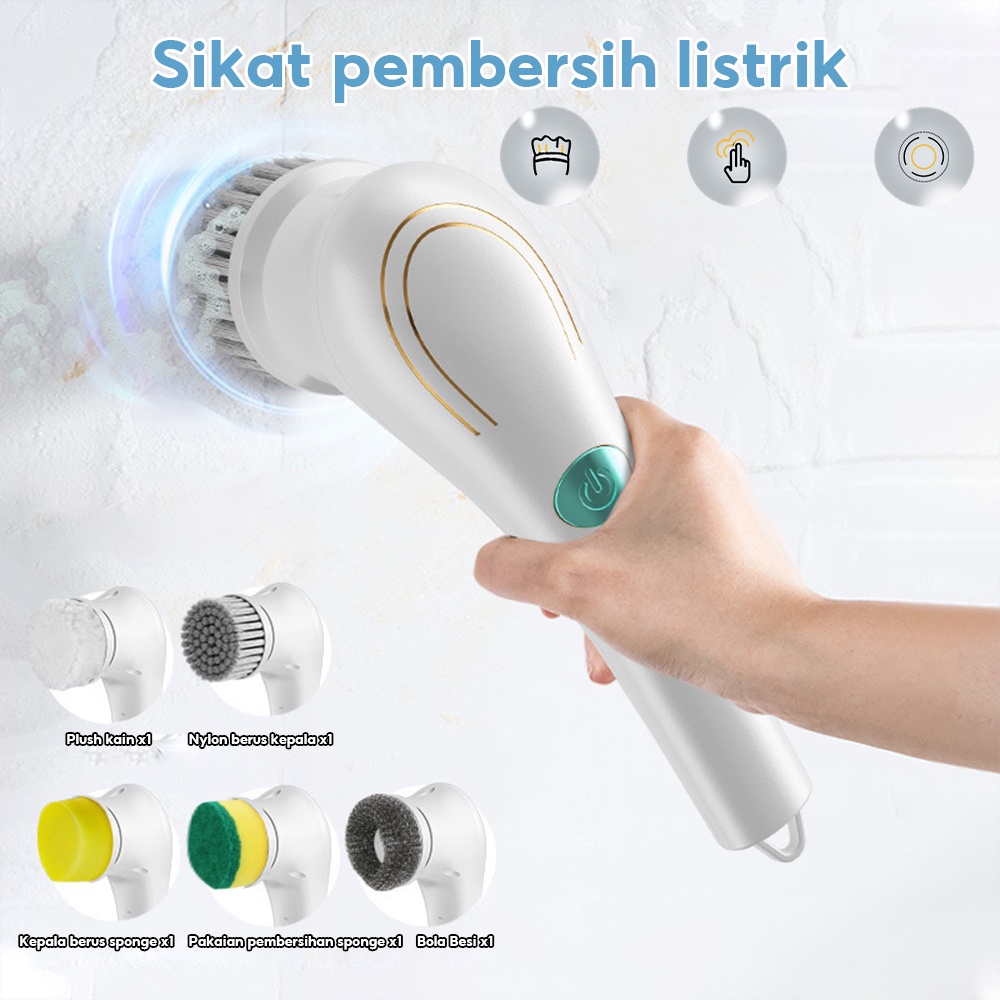 Sikat Kamar Mandi 5 in 1 Sikat Sepatu Sikat Dapur Elektrik Portable