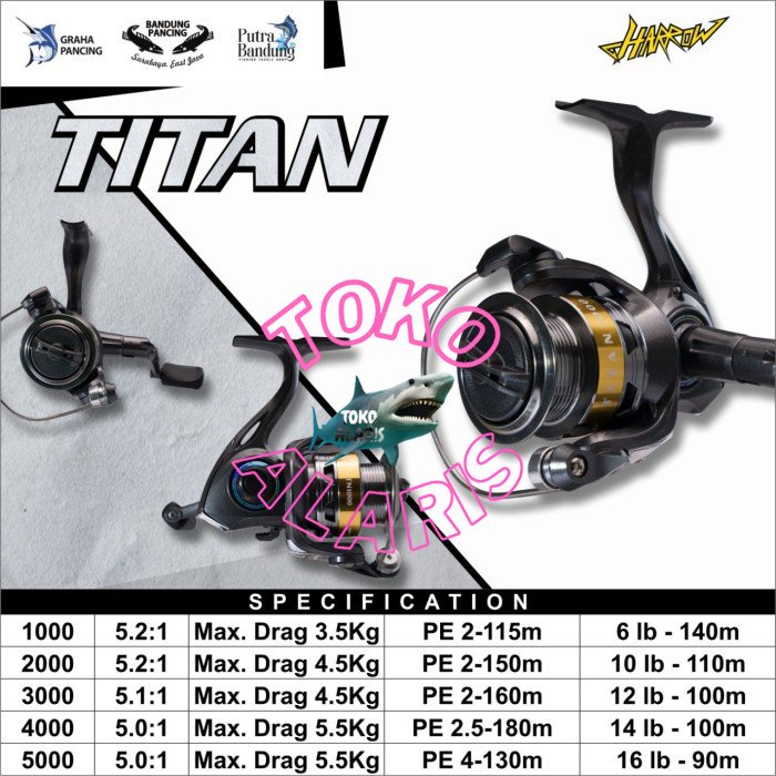 REEL HARROW TITAN MURAH & KUAT - 1000