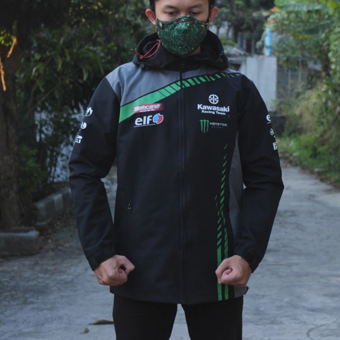 Jaket Kawasaki Monster Waterproof - Jaket Moto Cross - Jaket Touring