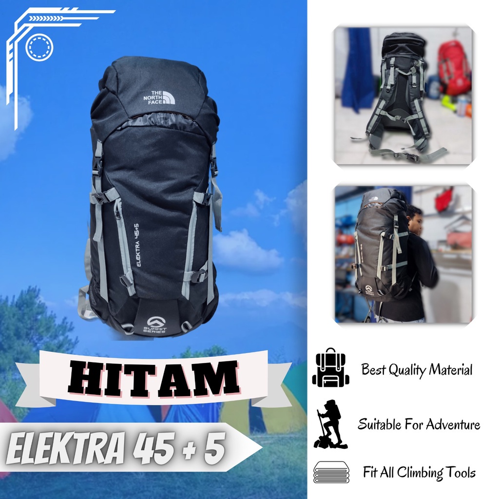 Tas Hiking Carrier Electra 45 + 5 L Gunung OutdoorTas Camping Carrier Hiking