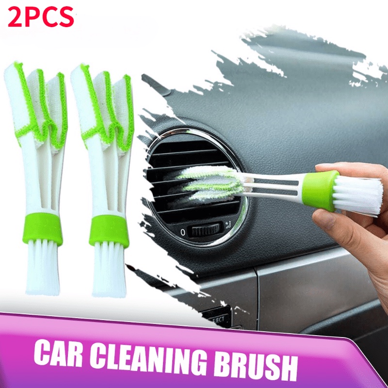 2pcs/sikat Pembersih Outlet Ac Mobil Plastik Sikat Pembersih Keyboard Blinds Duster Outlet Brush Keyboard Universal Auto Interior Accesories