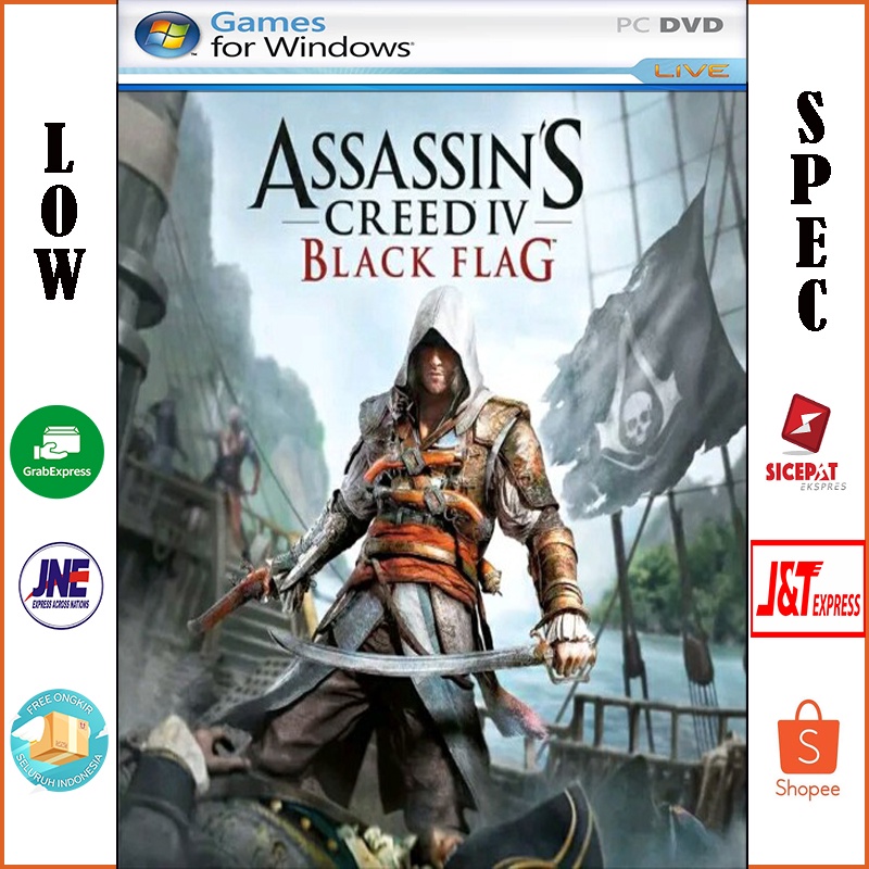 ASSASSINS CREED IV BLACK FLAG PC GAMES/DVD GAME GAMING LAPTOP KASET KOMPUTER CD GAME