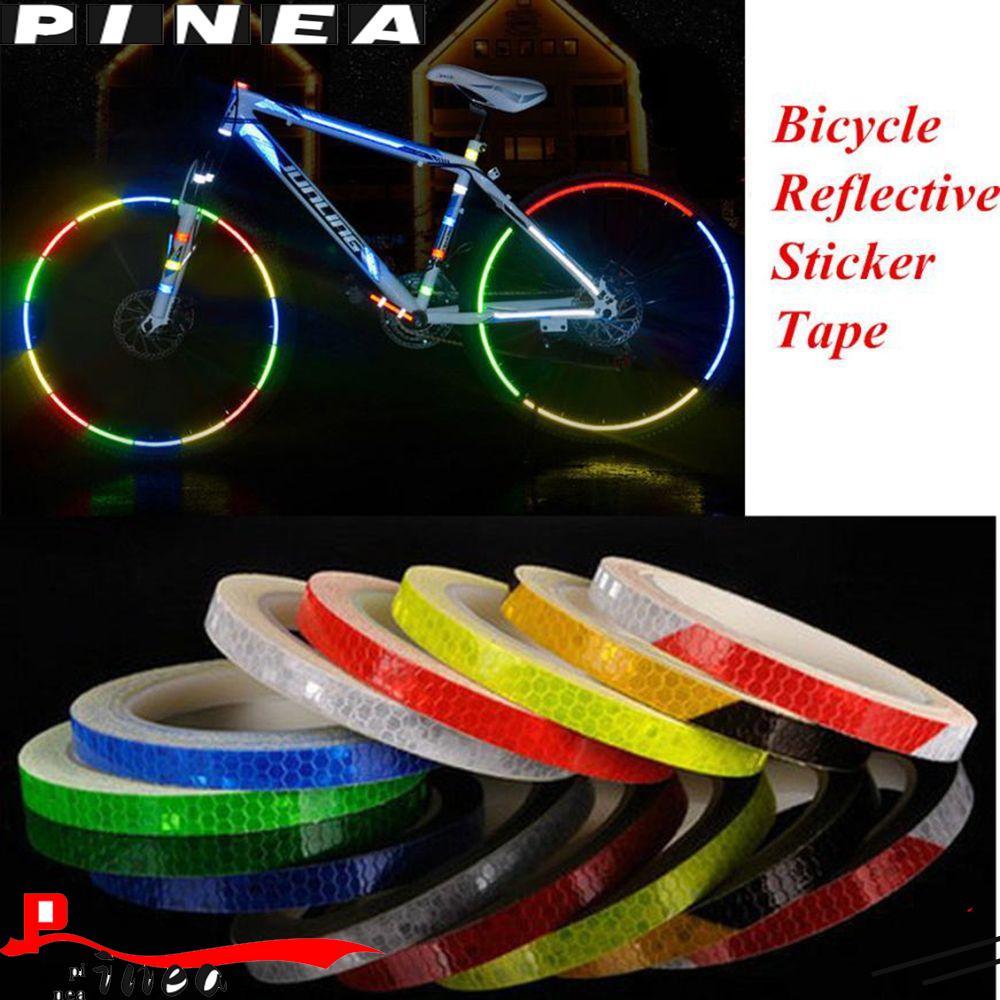 Nanas 1cm * 8m Sepeda Stiker Reflektif Fashion Motor Neon tape Peringatan Keamanan