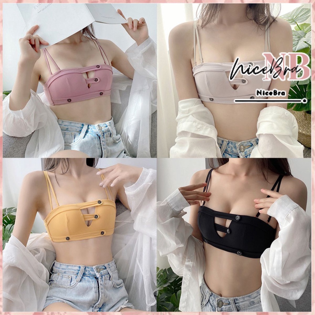 Nicebra Bra BH Push Up Tanpa Kawat Wanita Sport Korea 9027