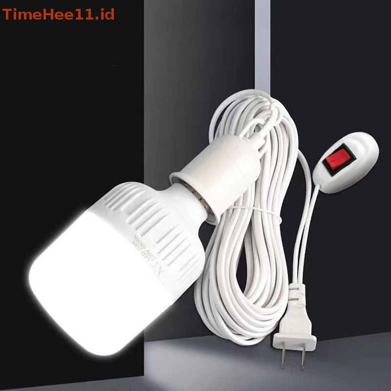 Timehee E27 2.3M Kabel Ekstensi Lamp Bulb Holder Dengan Switch LED Light Bulb Extension Socket ID