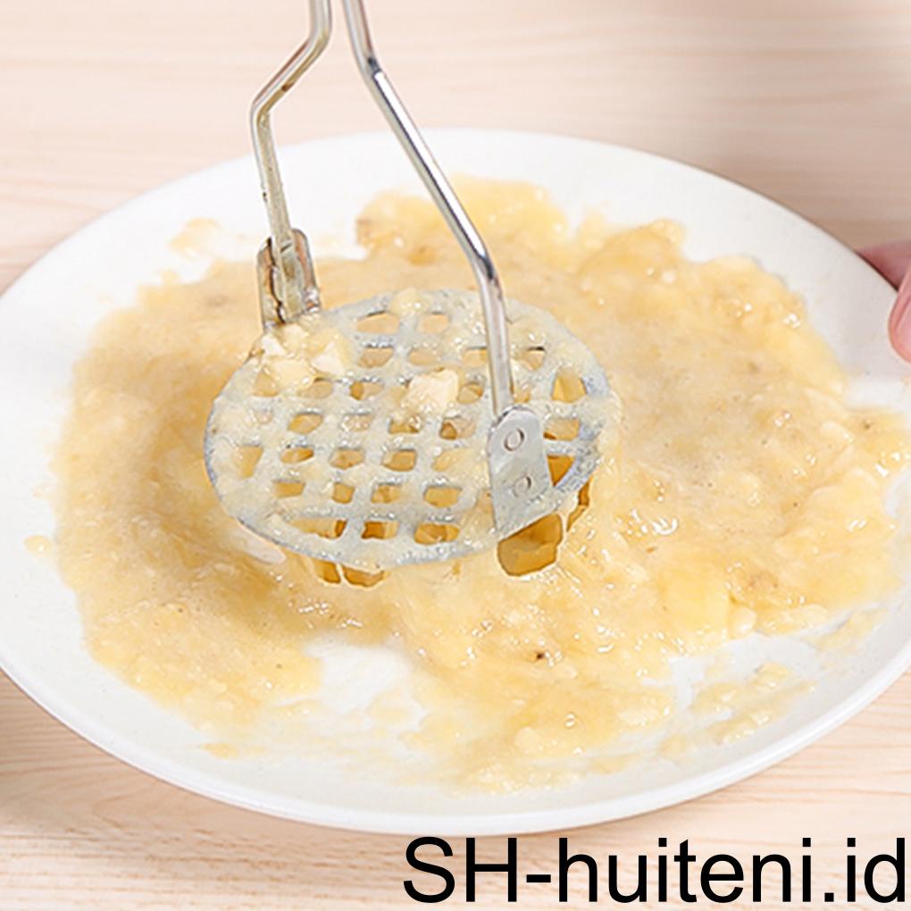 Potato Masher Stainless Fruit Ricer Pegangan Anti Selip Alat Penghancur Kentang Masak Dapur