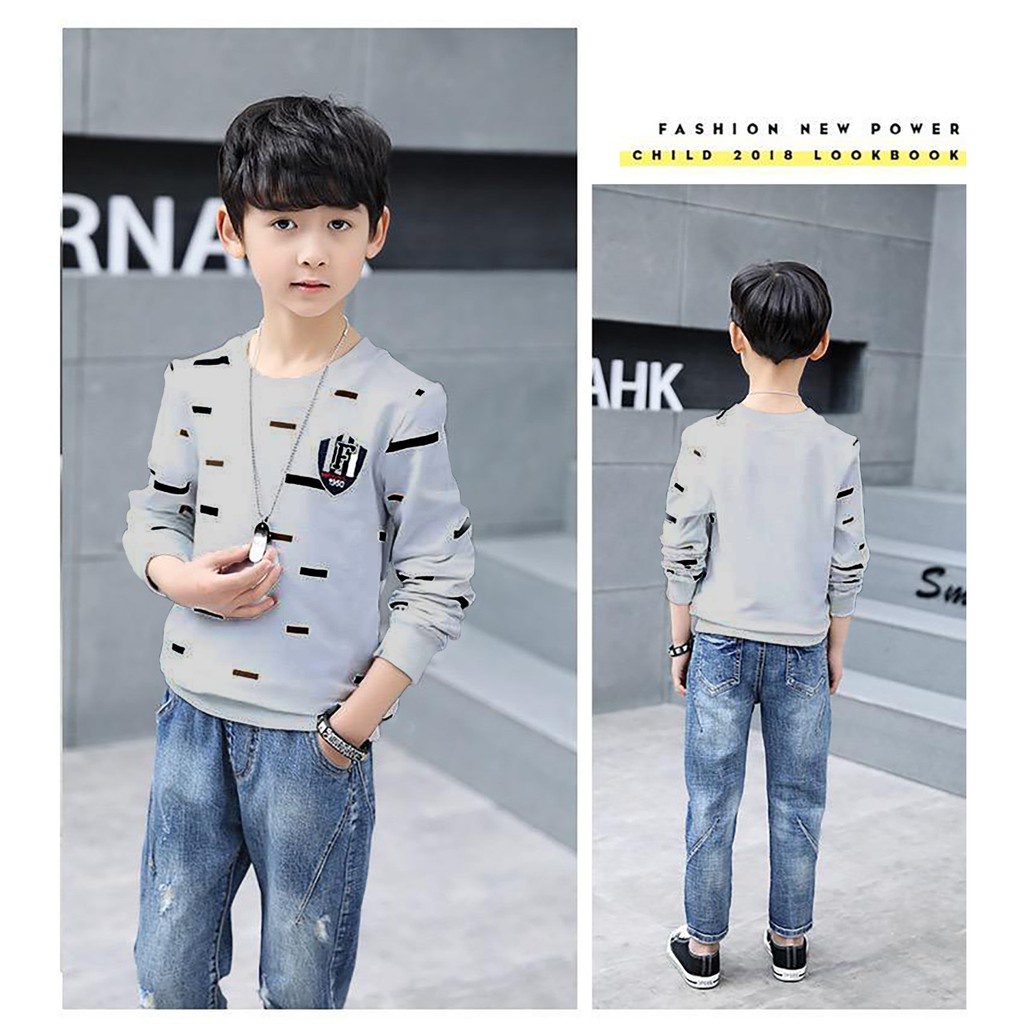 Bisa Bayar Di Tempat/ BS//COD//BAJU KIDS EVANO KAOS ANAK LAKI LAKI//lengan panjang fashion kids good quality