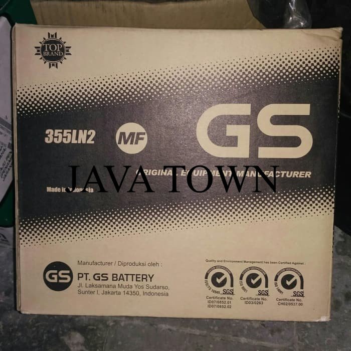 Diskon Aki Mobil Battery GS ASTRA GS MF 355LN2 LN2 12V-60AH INNOVA BENSIN VBE290