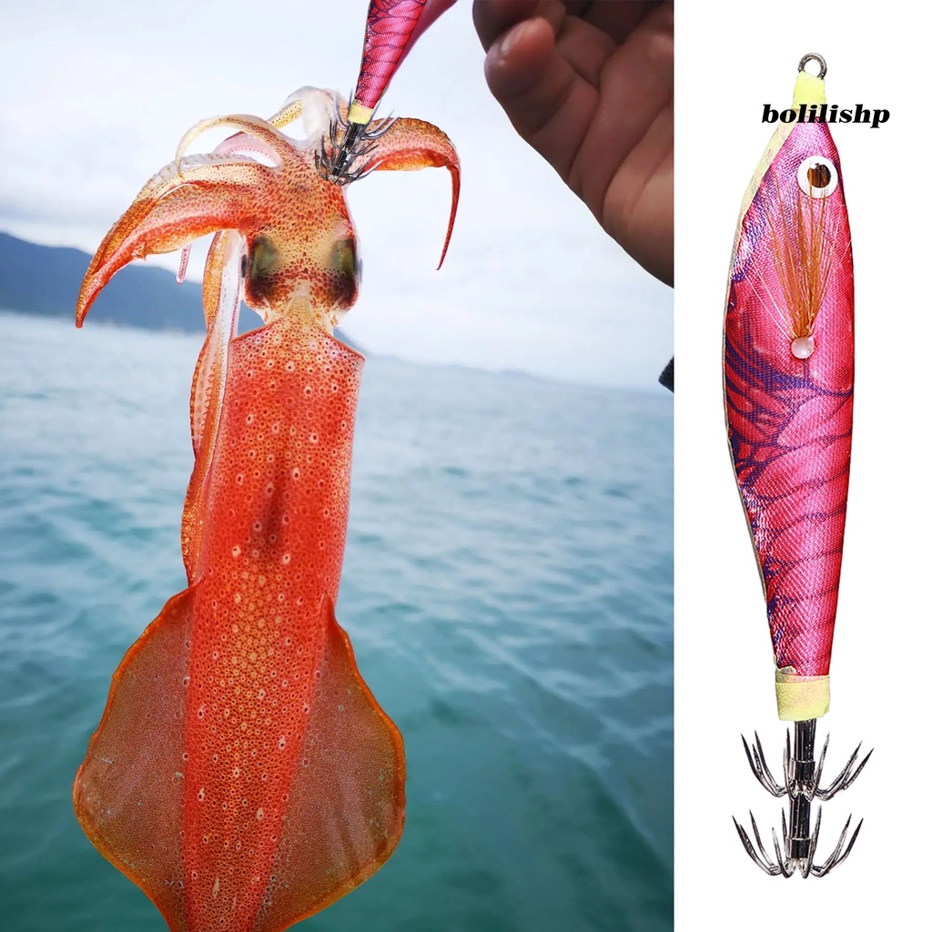 Bo-10cm/9.6g Umpan Pancing Penembus Kuat Menggoda Kayu Bercahaya Tajam Udang Gurita Buatan Kait Untuk Pecinta Memancing