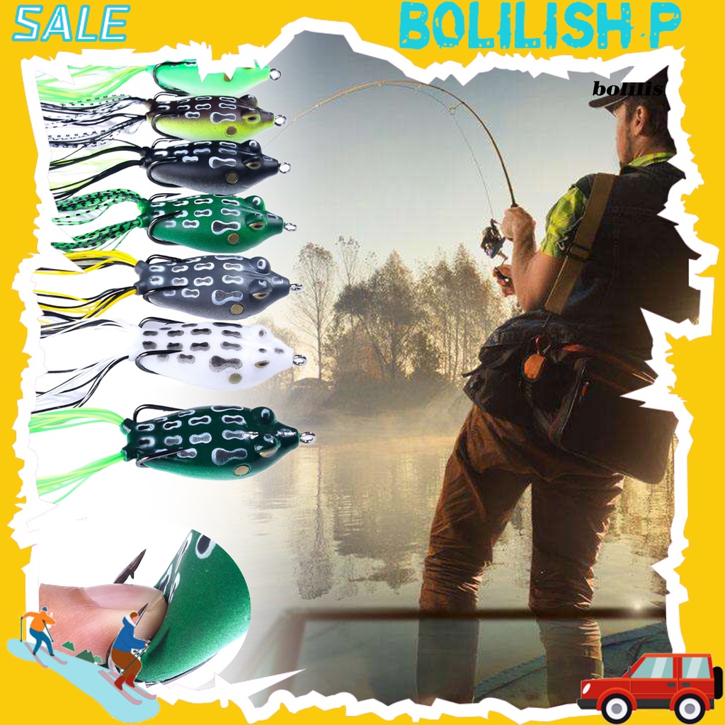 Bo-5.5cm/11g Umpan Pancing Simulasi Dengan Jumbai Warna Cerah Kait Tajam Kulit Hidup Ikan Menarik Universal Topwater Buatan Lembut Snakehead Frog Bait Peralatan Memancing