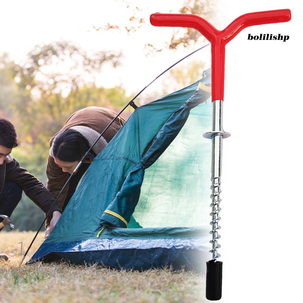 Bo-ice Bor Memancing Keras Non-slip Tahan Aus Reusable Hemat Buruh Tenda Spiral Pasak Portable Es Memancing Kuku Auger Bor Alat Tangan Untuk Olahraga Luar Ruangan