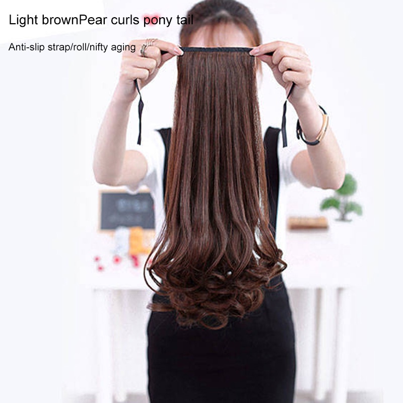 Wig Ponytail Anak -Anak dan Kuncir Kuncir Jendak Bahan Sintetis Dengan Klip - SG