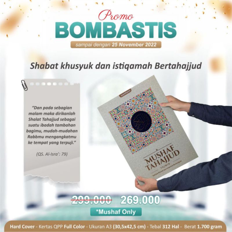 MUSHAF TAHAJJUD Jumbo Al Quran Jumbo A3 (Sahabat Khusuk dan Istiqamah Bertahajud)