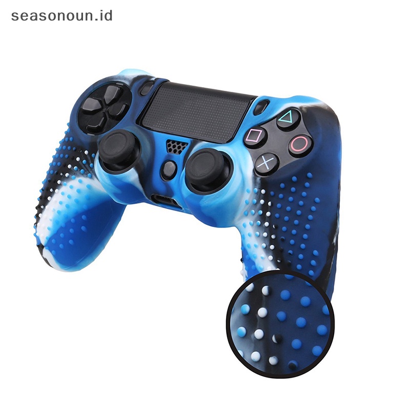 PLAYSTATION Seasonoun Kamuflase Silikon Rubber Skin Grip Cover Case Untuk Playstation4 PS4 Controller  .