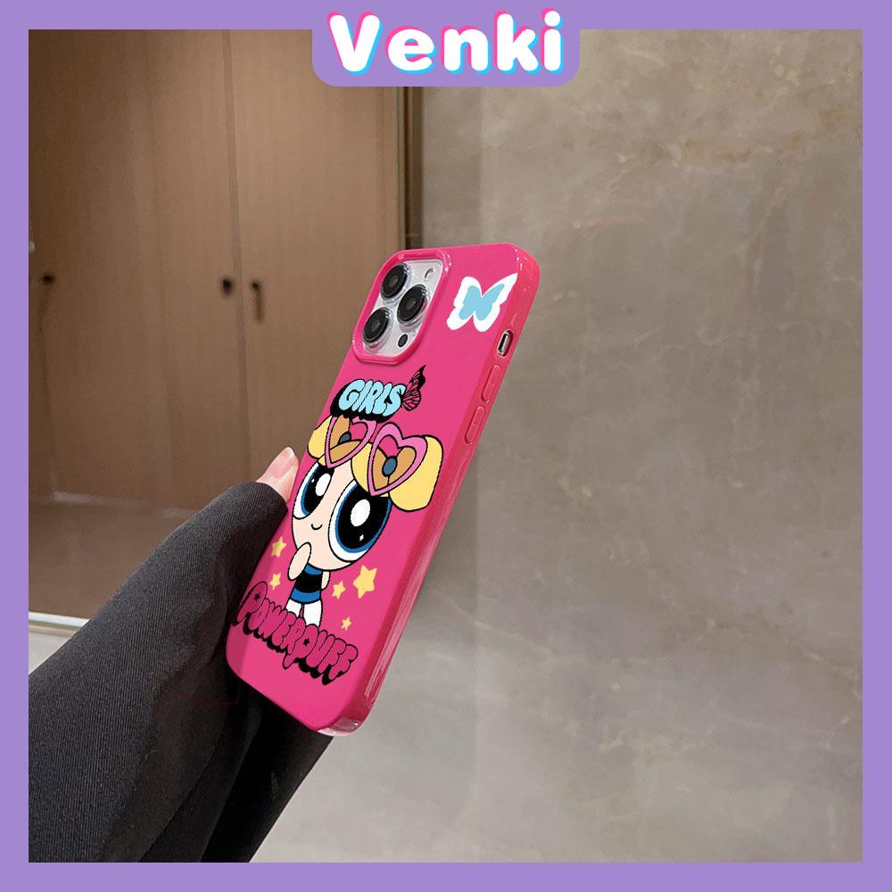 VENKI - For iPhone 11 iPhone Case Black Glossy TPU Soft Case Shockproof Protection Camera Cute Cartoon Character Compatible with iPhone 14 13 Pro max 12 Pro Max xr xs max 7 8Plus